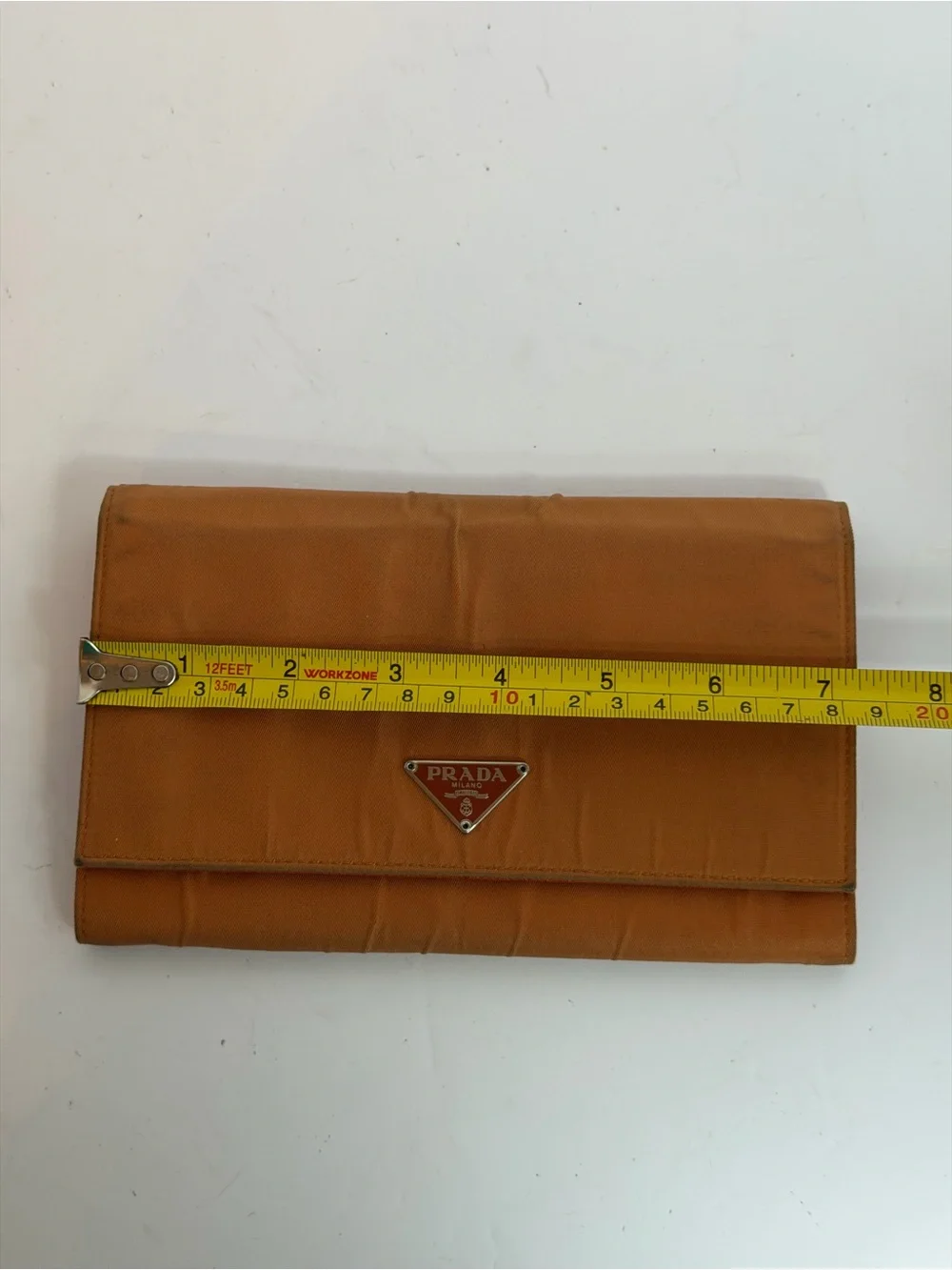 Prada Milano Orange Nylon Large Wallet